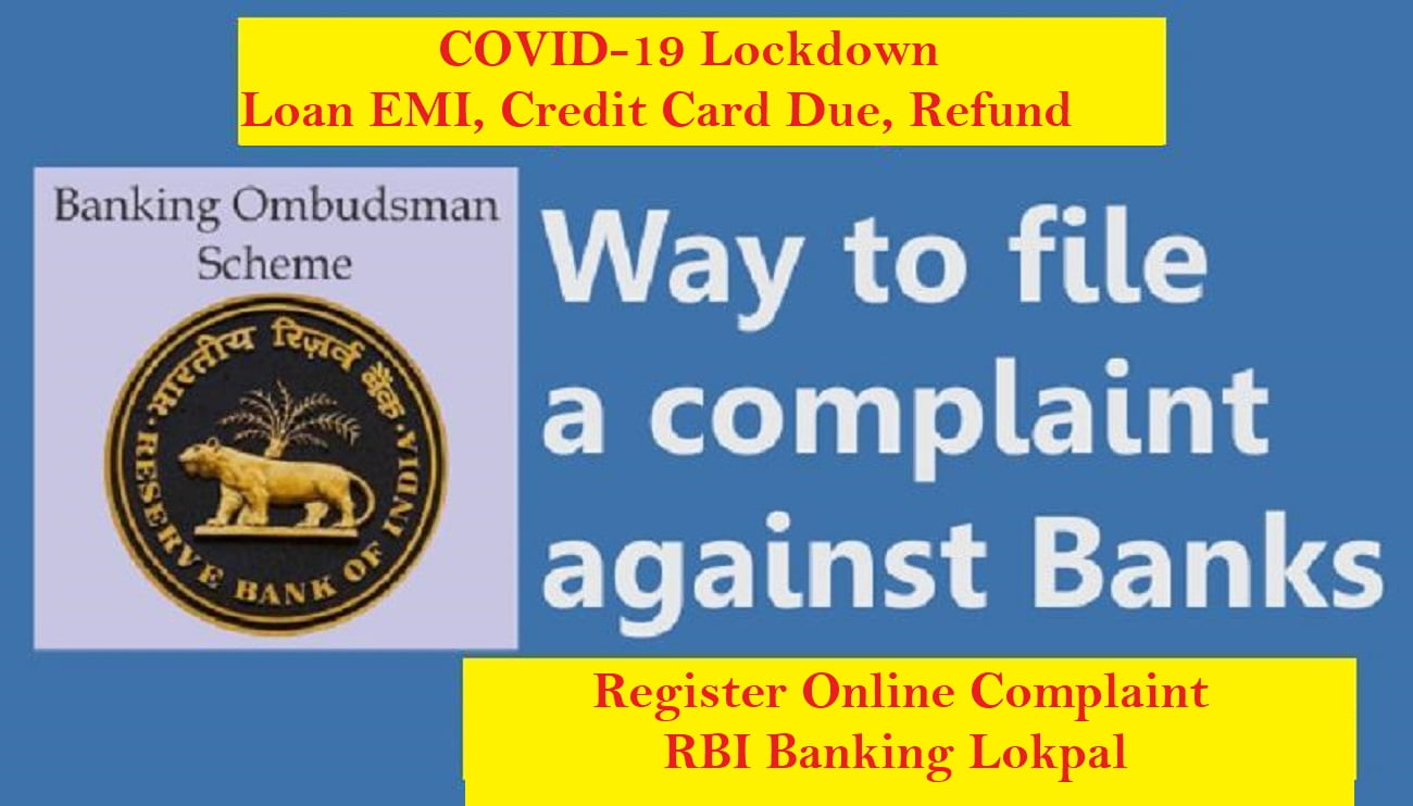 rbi loan emi complaint coronavirus