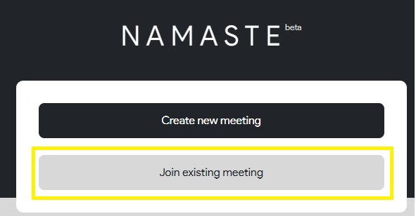 say namaste join meeting