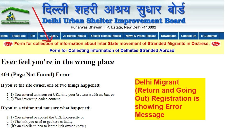 delhi migrant registration link