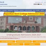 rajasthan govt college admission 2020