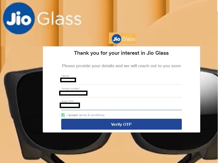 Jio Glass Register