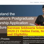 Narotam Sekhsaria Scholarship 2020
