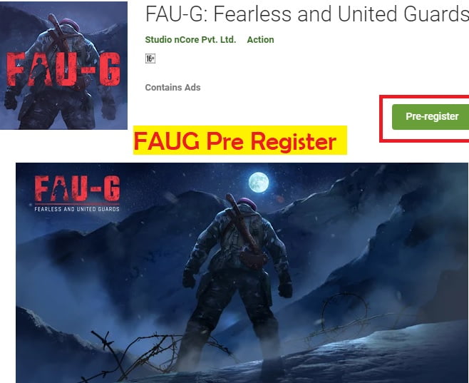 FAUG Pre Registration